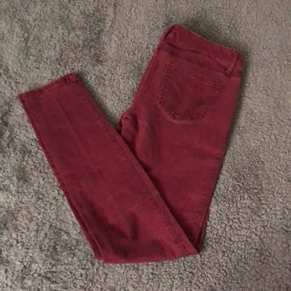 Hollister maroon jeggings